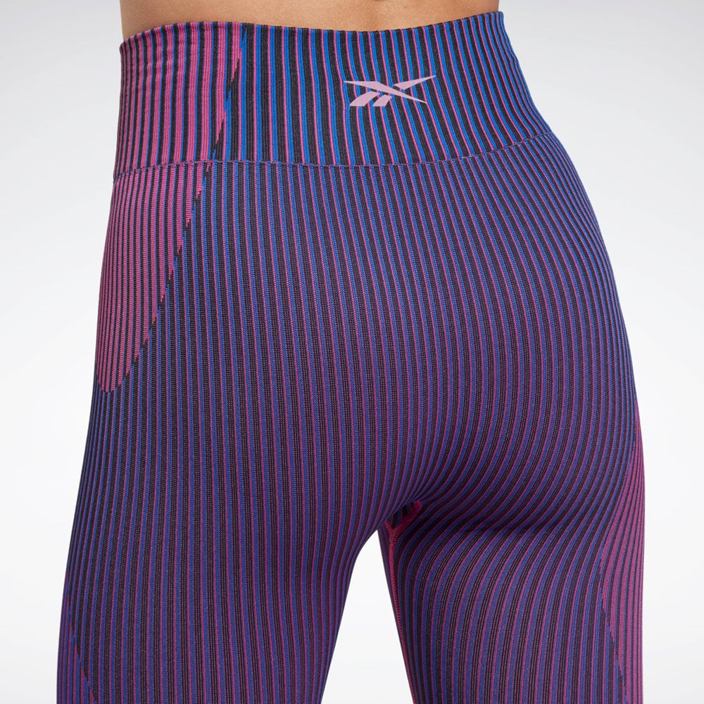 Reebok United By Fitness Myoknit Seamless Leggings Vector Blue | HK4836