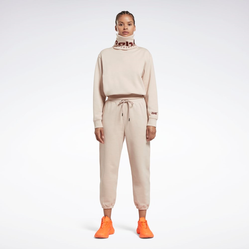 Reebok Victoria Beckham Cowl Neck Jumper Soft Ecru | HU0426