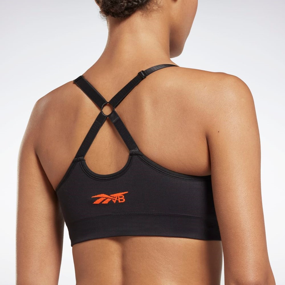 Reebok Victoria Beckham Light-Impact Seamless Bra Black | HG2823