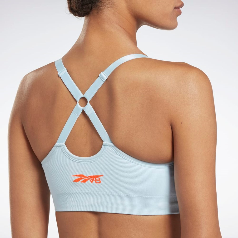 Reebok Victoria Beckham Light-Impact Seamless Bra Fresh Blue F17-R | HS9957