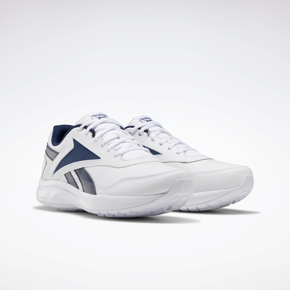 Reebok Walk Ultra 7 DMX MAX Extra-Wide Shoes WHITE / Collegiate Navy / Collegiate Royal | FU7144