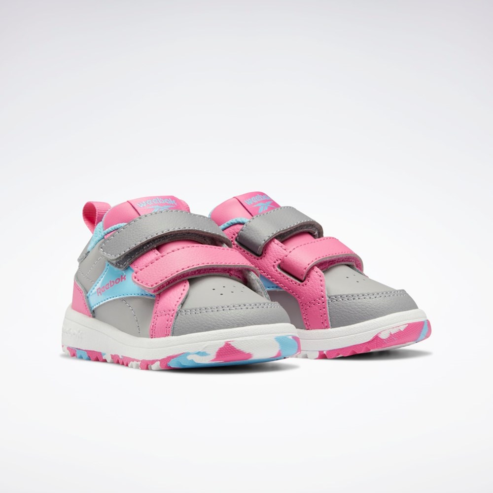 Reebok Weebok Clasp Low Shoes - Toddler Pure Grey 4 / Digital Blue / True Pink | GZ0877