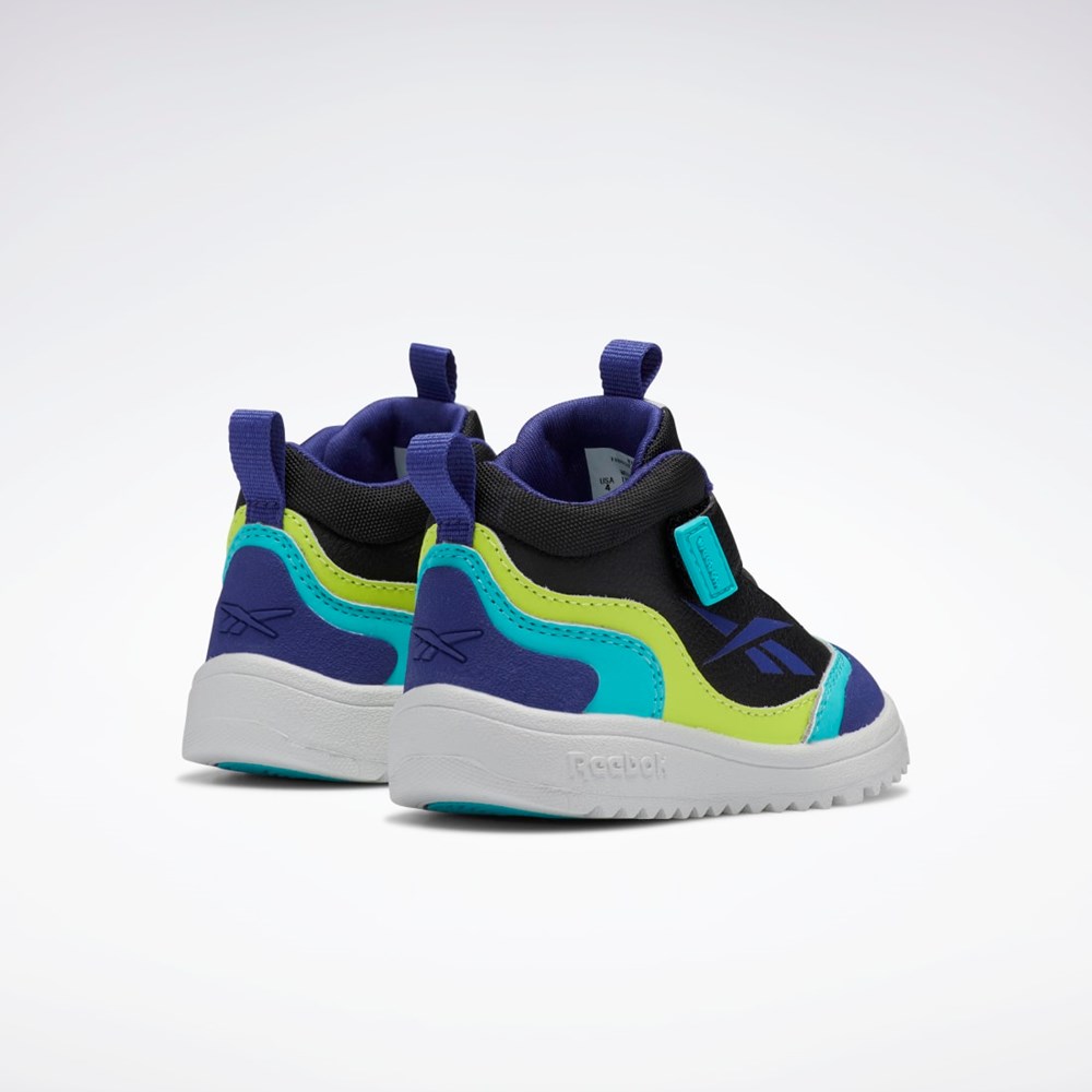 Reebok Weebok Storm X Shoes - Toddler Black / Classic Teal / Acid Yellow | GV8555