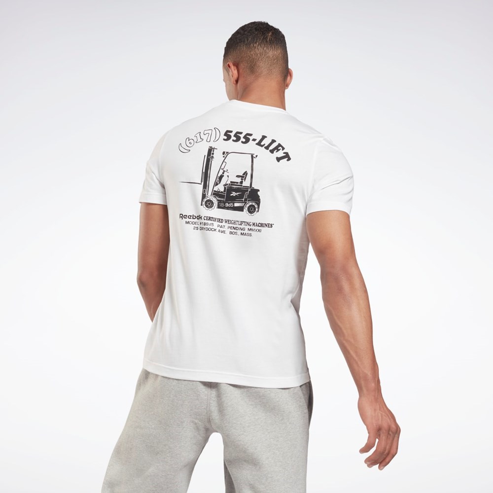 Reebok Weightlifting Novelty Graphic T-Shirt White | GS4224