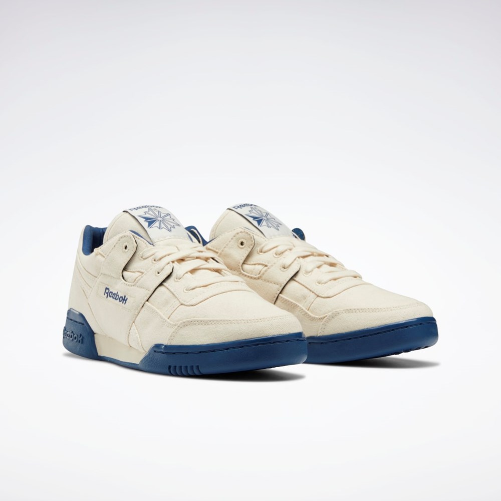 Reebok Workout Plus Shoes Chalk / Chalk / Batik Blue | GZ3653