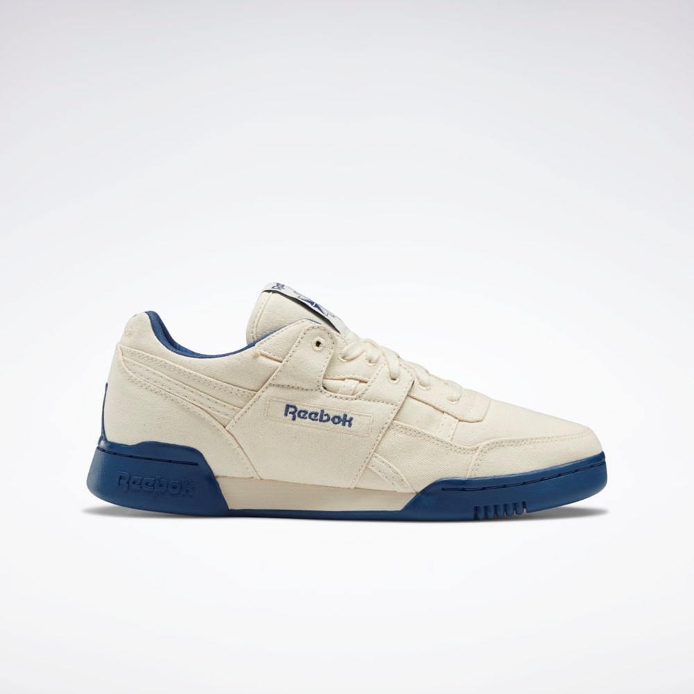 Reebok Workout Plus Shoes Chalk / Chalk / Batik Blue | GZ3653