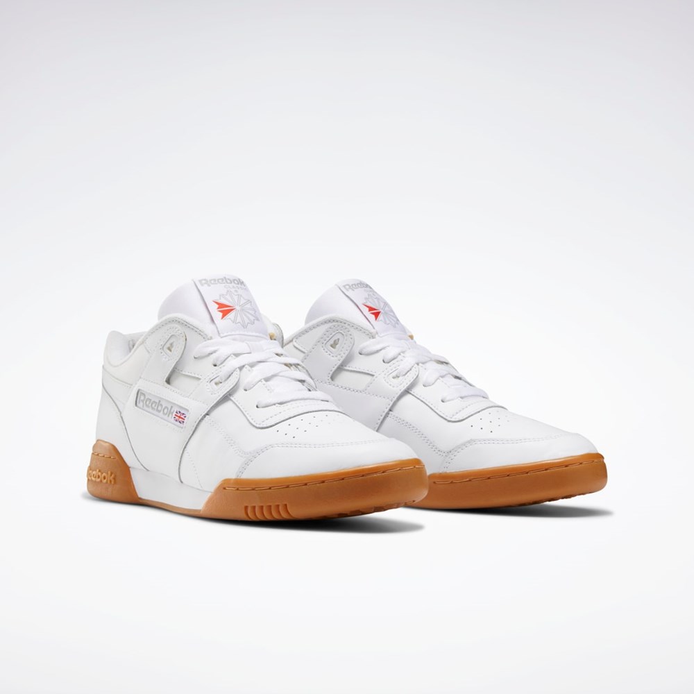 Reebok Workout Plus Shoes White / Carbon / Classic Red / Reebok Royal | CN2126