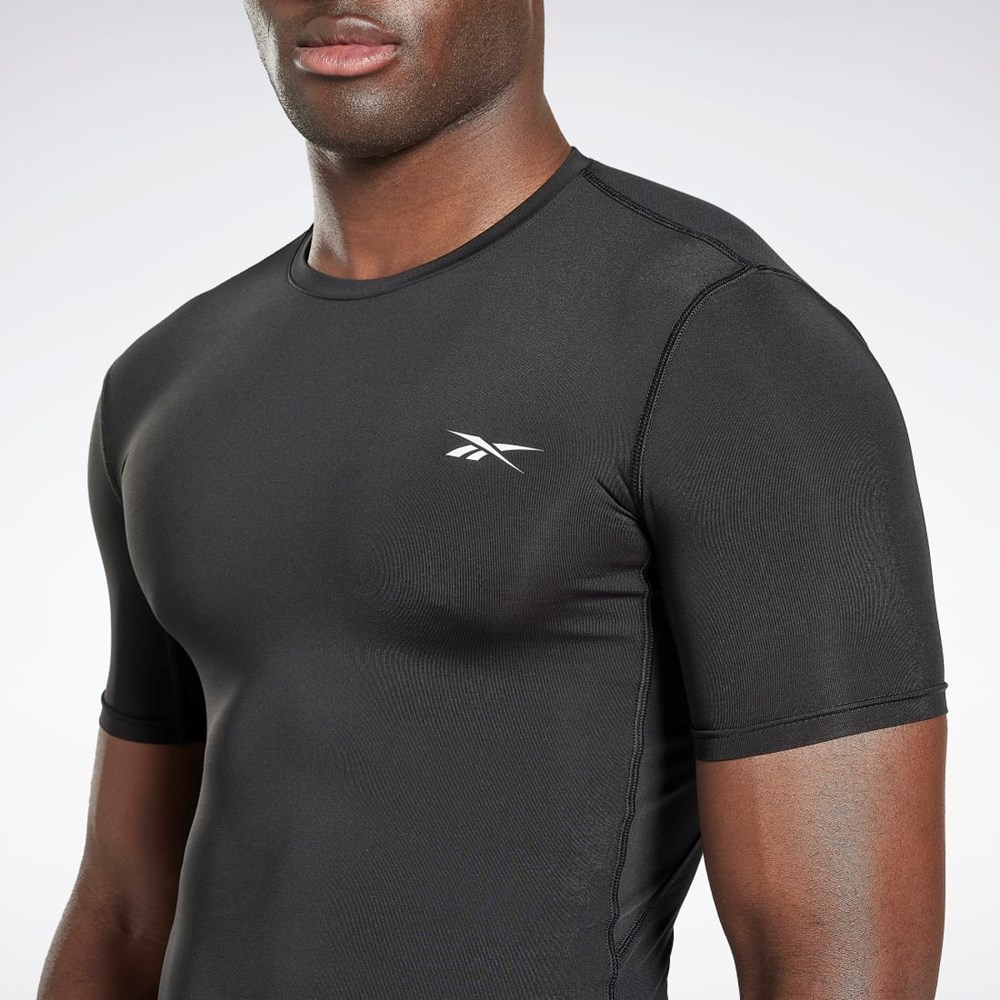 Reebok Workout Ready Compression T-Shirt Night Black | HG6378