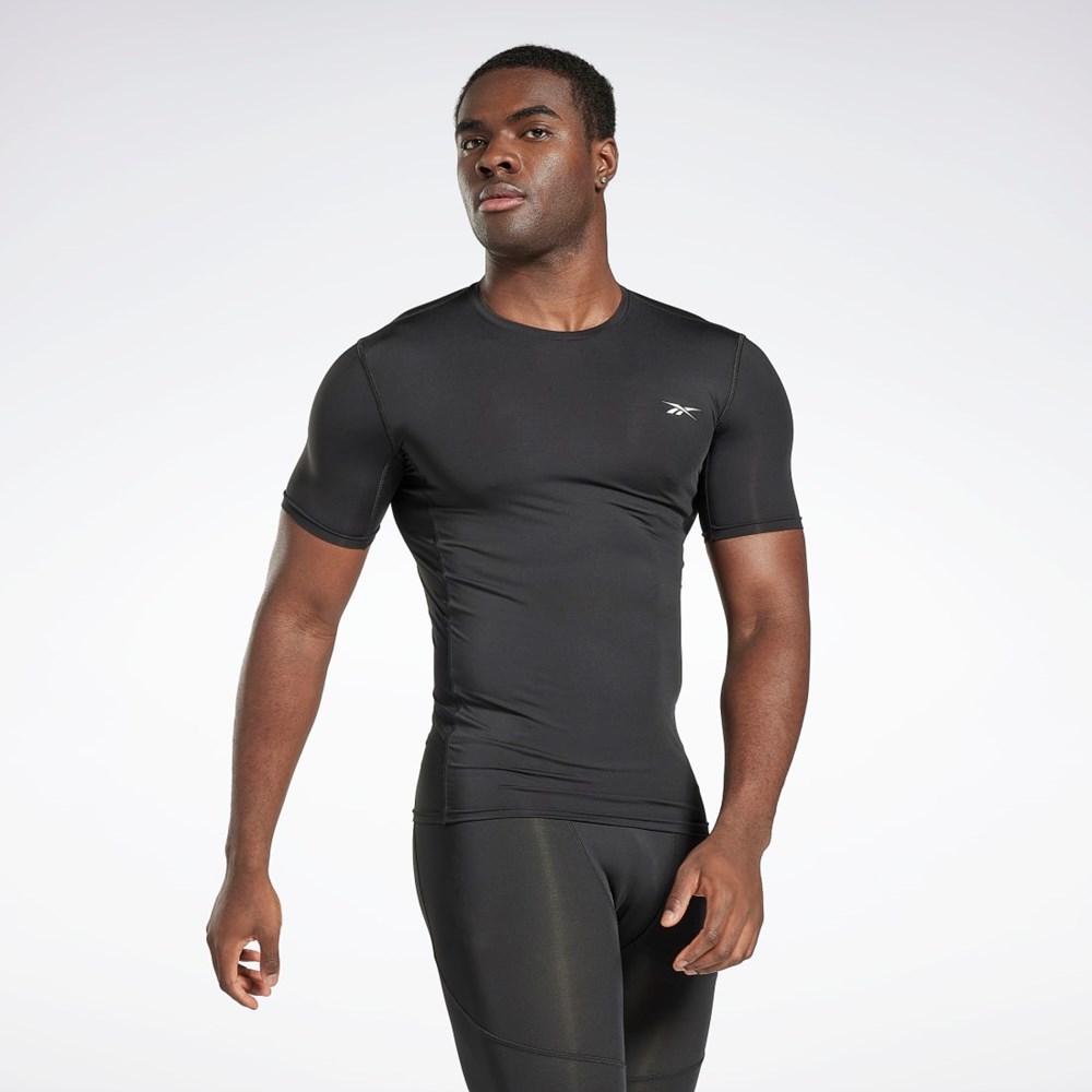 Reebok Workout Ready Compression T-Shirt Night Black | HG6378