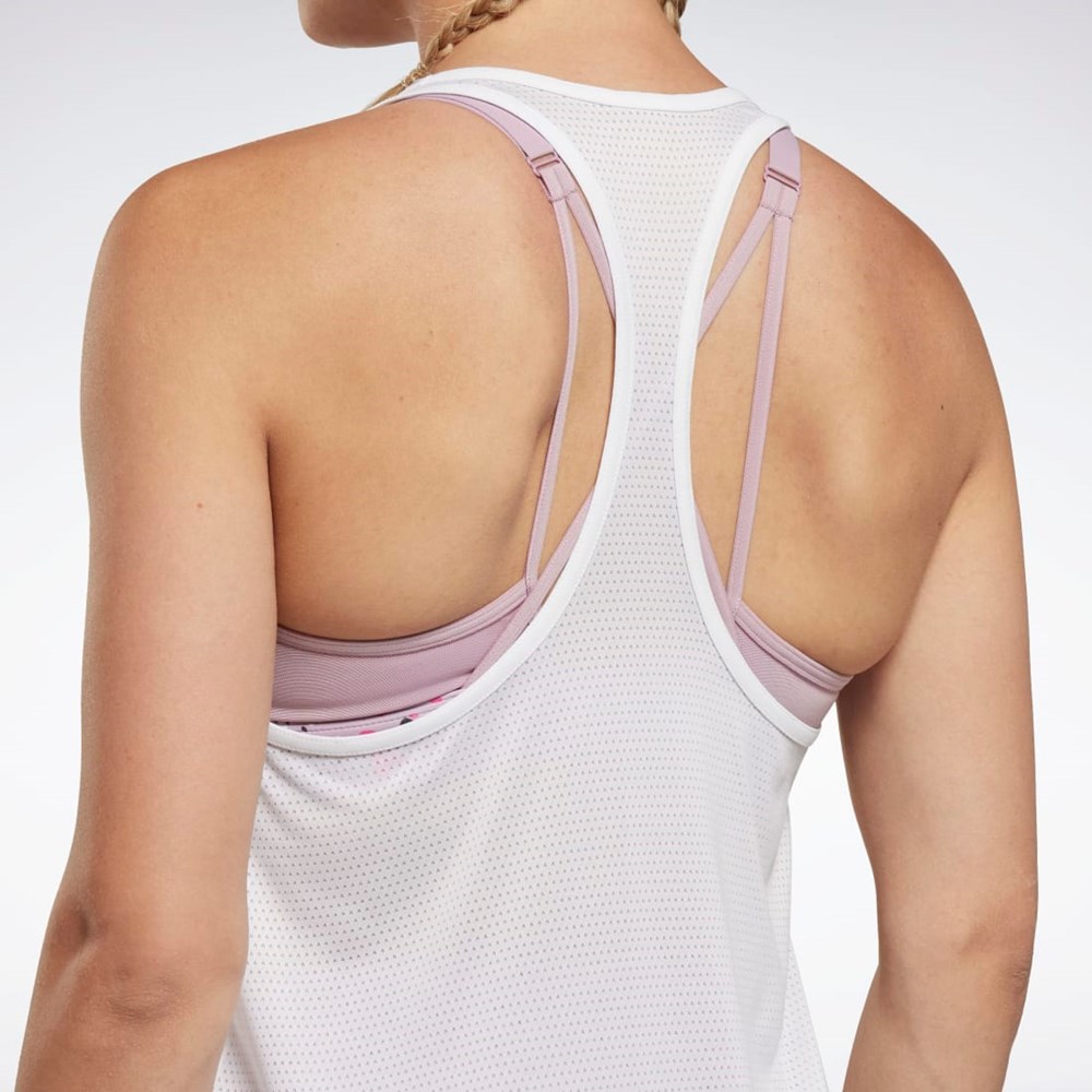 Reebok Workout Ready Mesh Back Tank Top White | HN4376