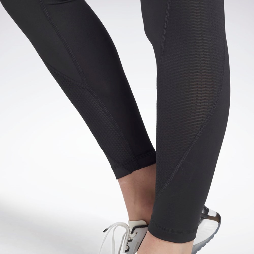 Reebok Workout Ready Mesh Leggings Black | GR9492