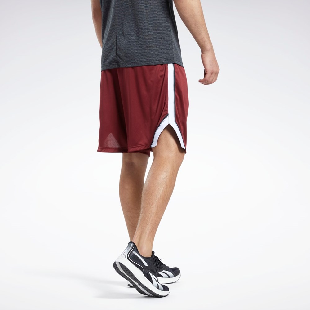 Reebok Workout Ready Mesh Shorts Classic Burgundy | HL1981