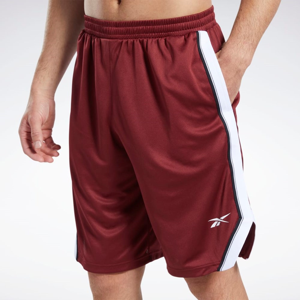 Reebok Workout Ready Mesh Shorts Classic Burgundy | HL1981