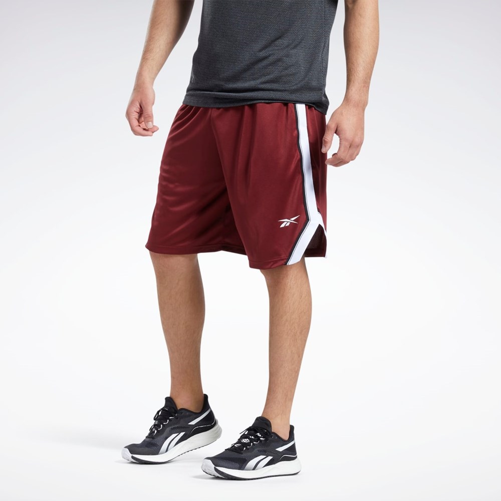 Reebok Workout Ready Mesh Shorts Classic Burgundy | HL1981