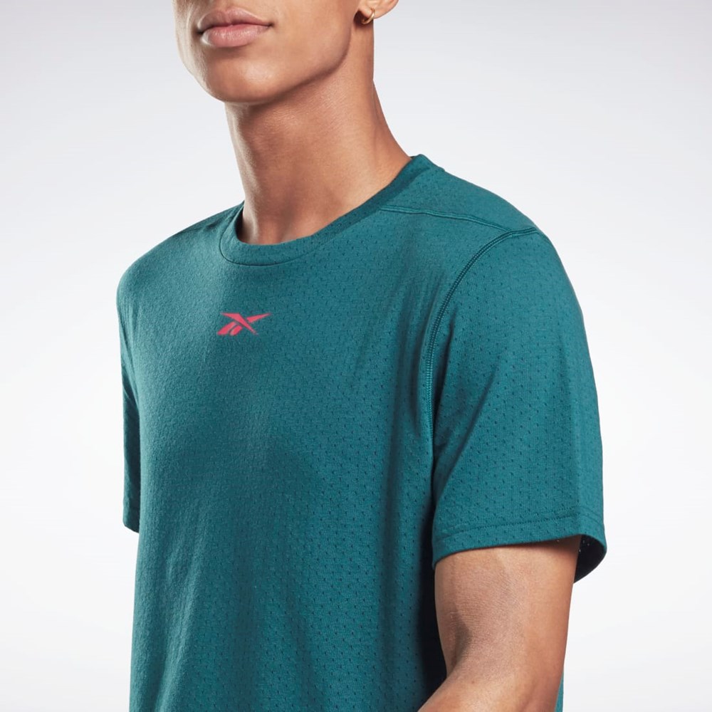 Reebok Workout Ready Mesh T-Shirt Midnight Pine | H59333