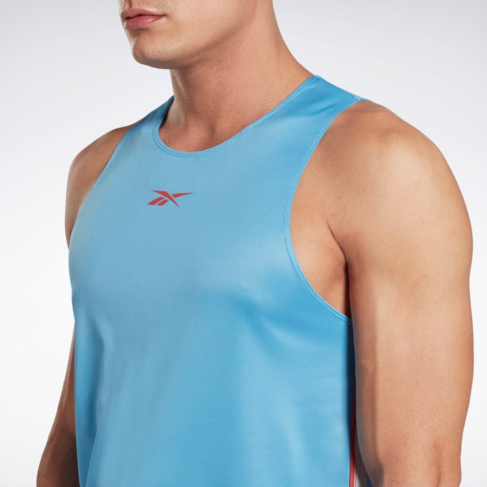 Reebok Workout Ready Mesh Tank Top Essential Blue | HA9018