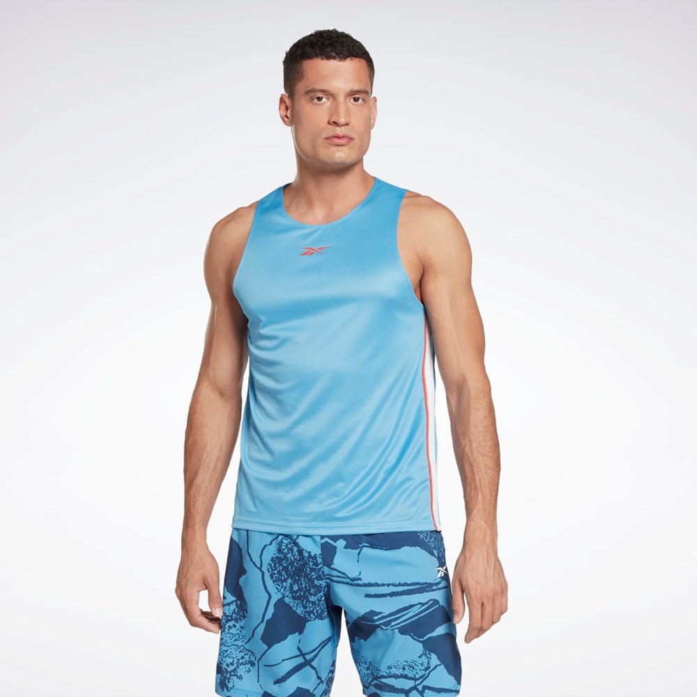 Reebok Workout Ready Mesh Tank Top Essential Blue | HA9018