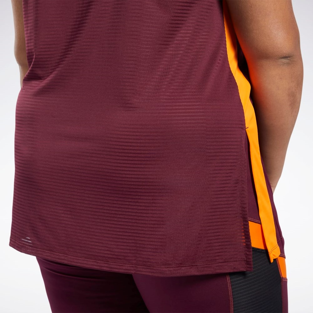 Reebok Workout Ready Mesh Tank Top Maroon | FU2343