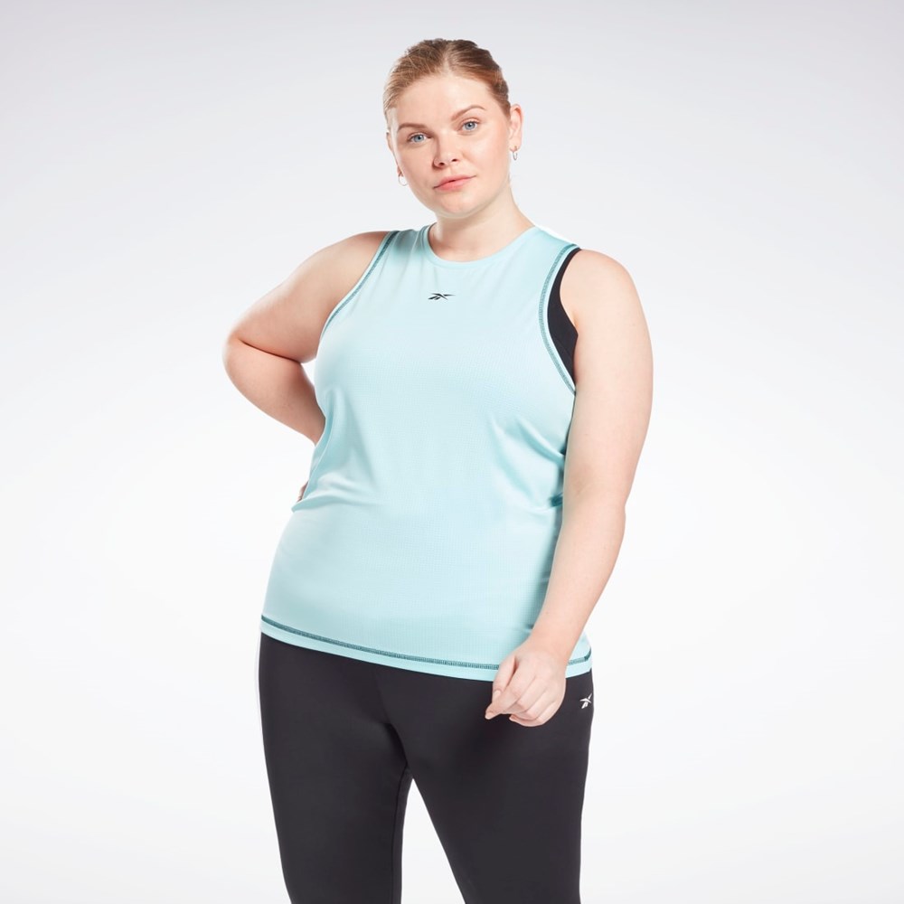 Reebok Workout Ready Mesh Tank Top (Plus Size) Digital Glow | GM4716