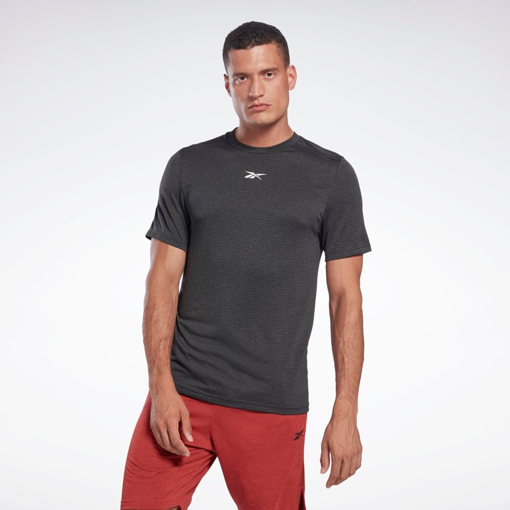 Reebok Workout Ready Mélange T-Shirt Night Black | H46641