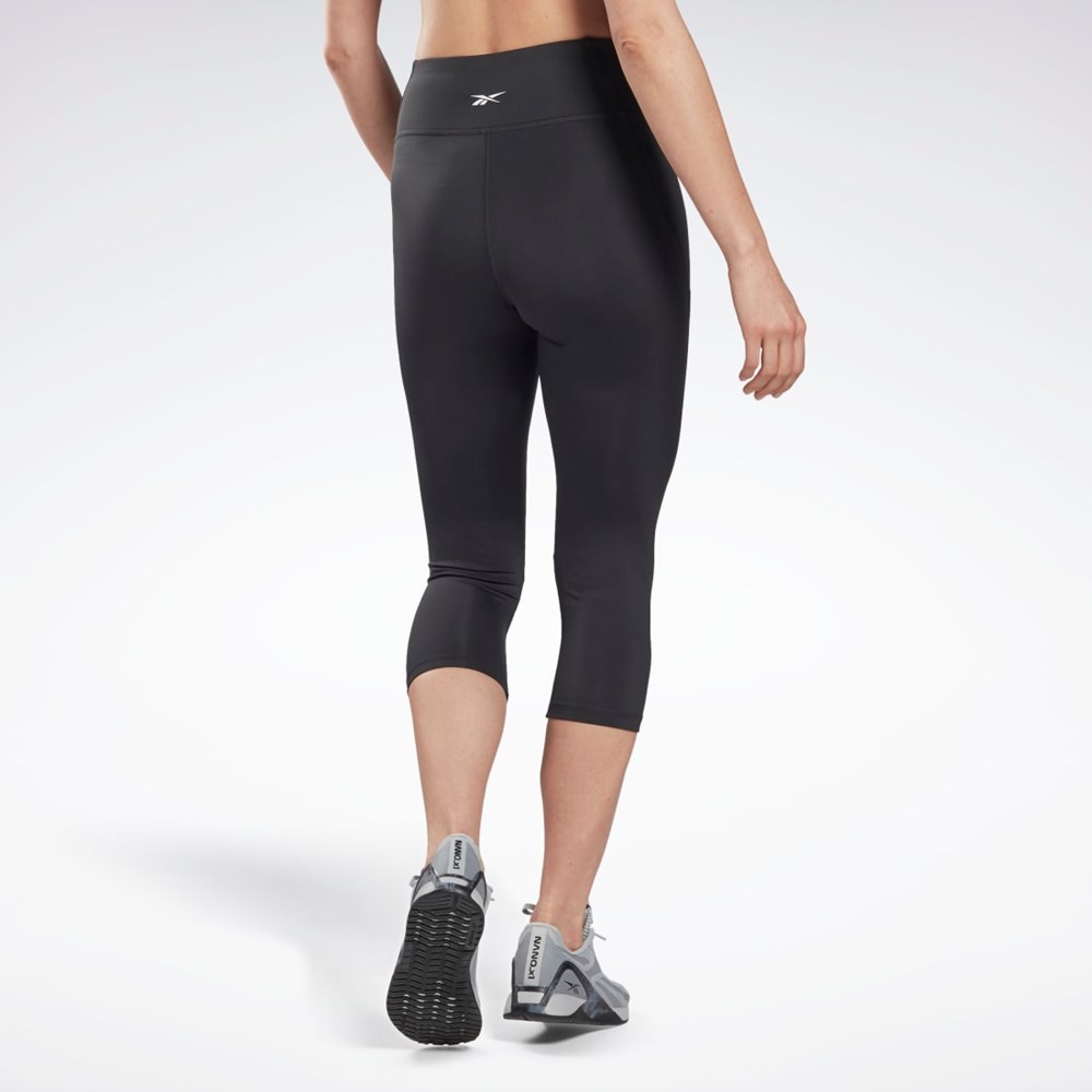 Reebok Workout Ready Pant Program Capri Tights Night Black | GS1960