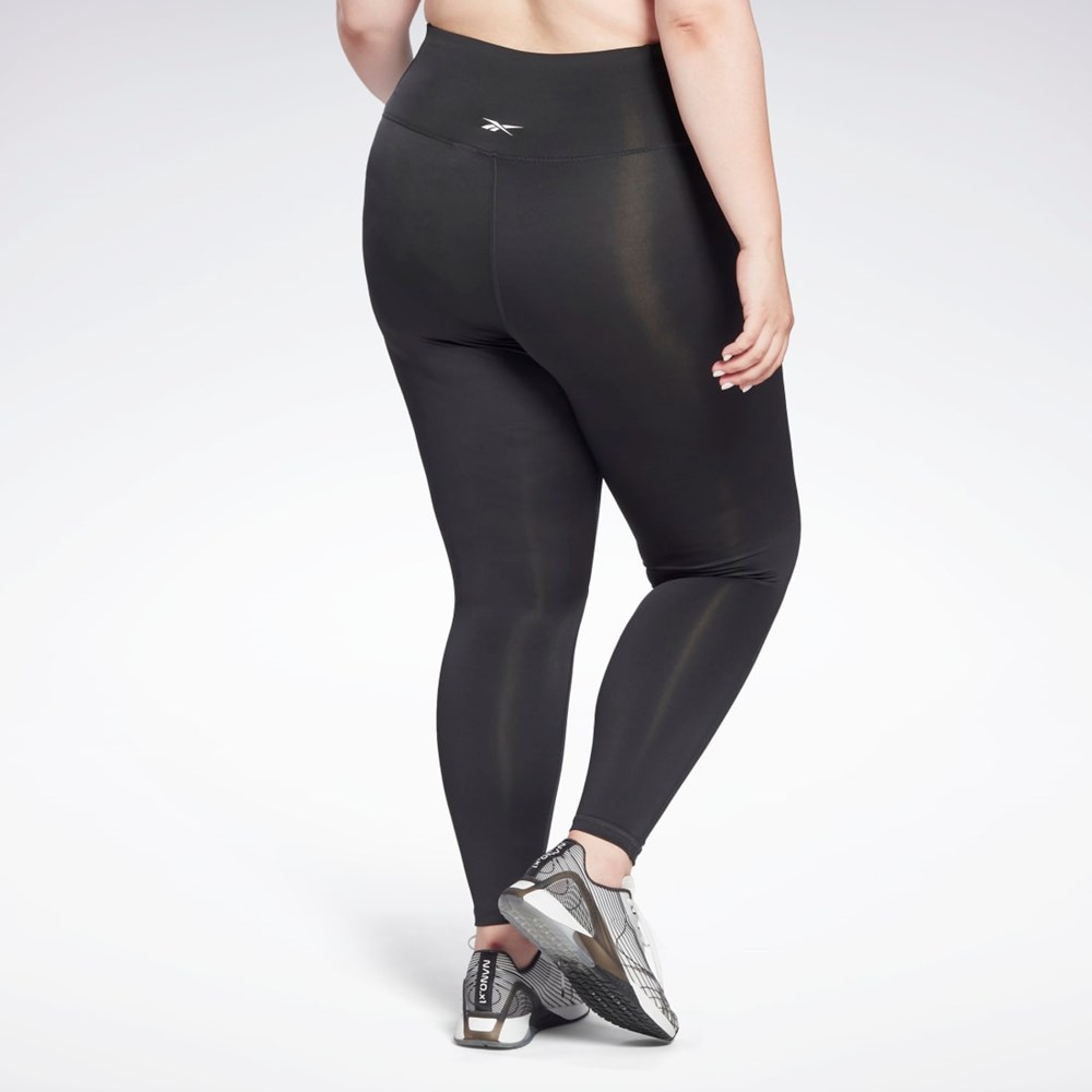 Reebok Workout Ready Pant Program High Rise Leggings (Plus Size) Night Black | HB6418