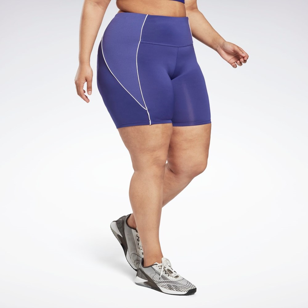 Reebok Workout Ready Poly Shorts (Plus Size) Bold Purple | HI2396