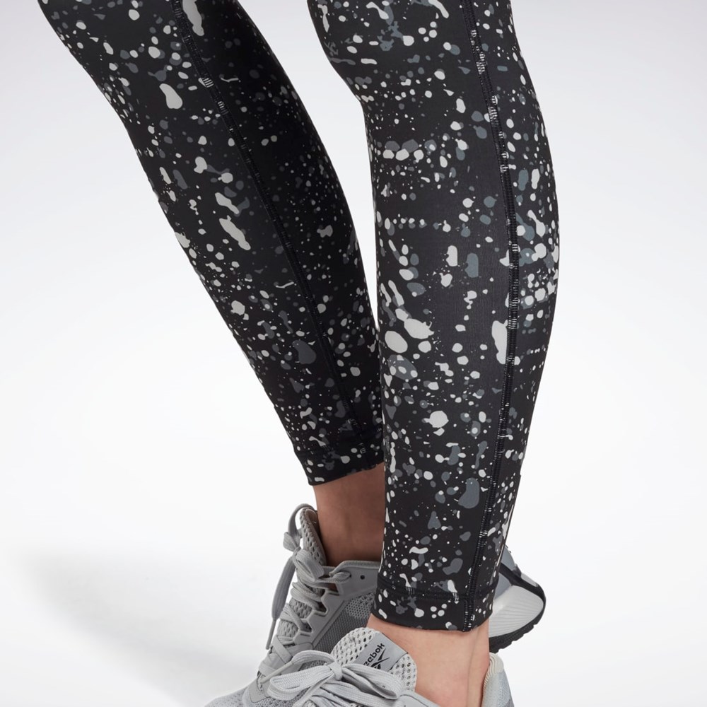 Reebok Workout Ready Printed Leggings Black | GS1949