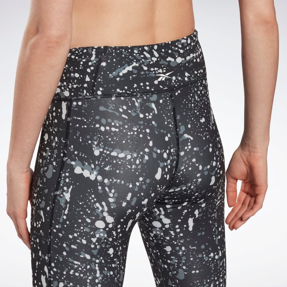 Reebok Workout Ready Printed Leggings Black | GS1949