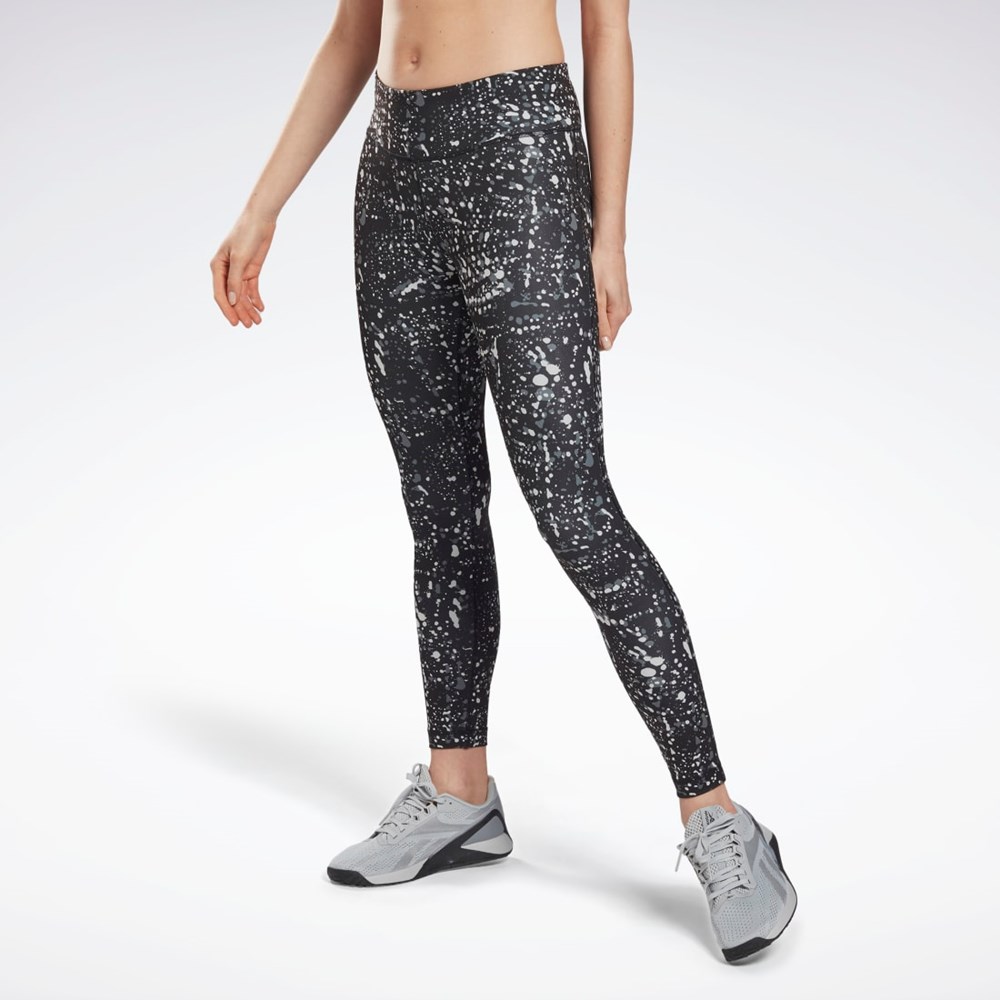 Reebok Workout Ready Printed Leggings Black | GS1949