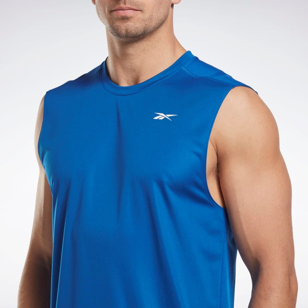 Reebok Workout Ready Sleeveless Tech T-Shirt Vector Blue | HI3938