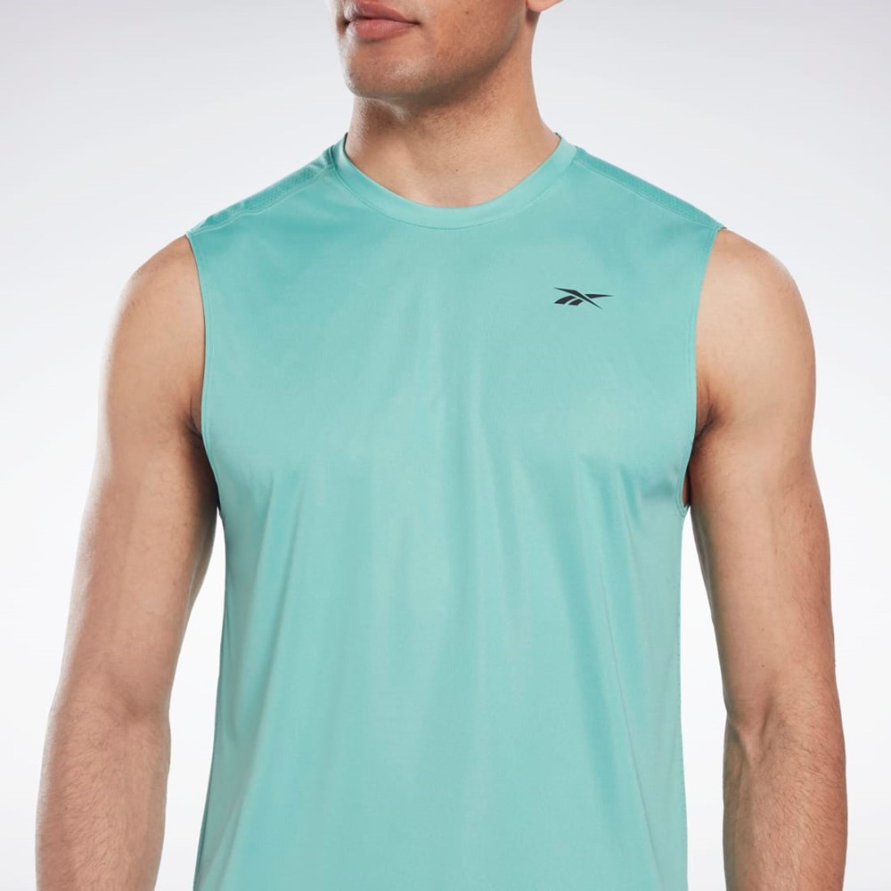 Reebok Workout Ready Sleeveless Tech T-Shirt Semi Classic Teal | HI3939