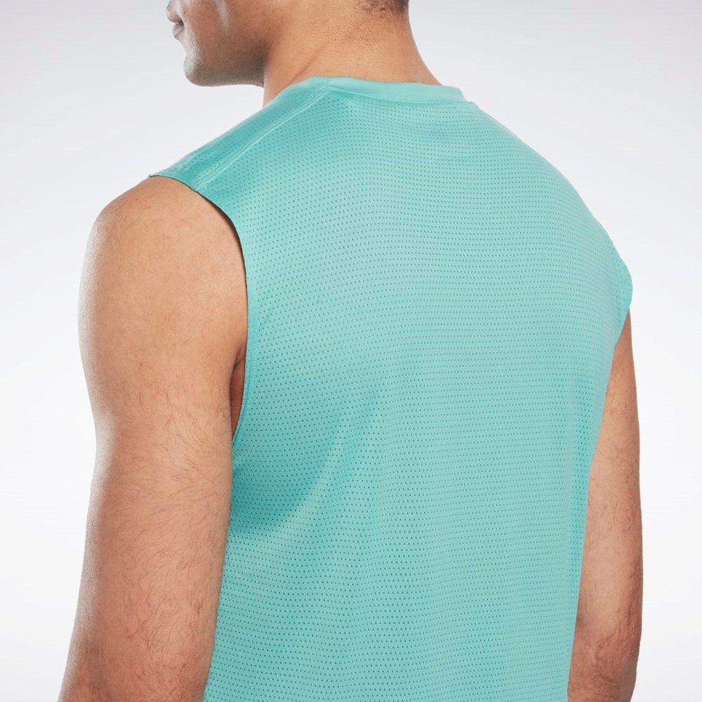 Reebok Workout Ready Sleeveless Tech T-Shirt Semi Classic Teal | HI3939