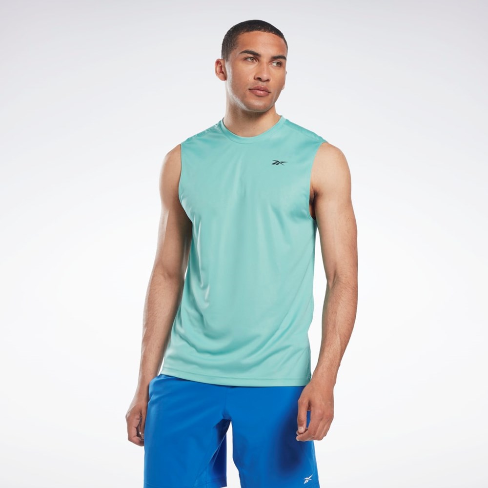 Reebok Workout Ready Sleeveless Tech T-Shirt Semi Classic Teal | HI3939