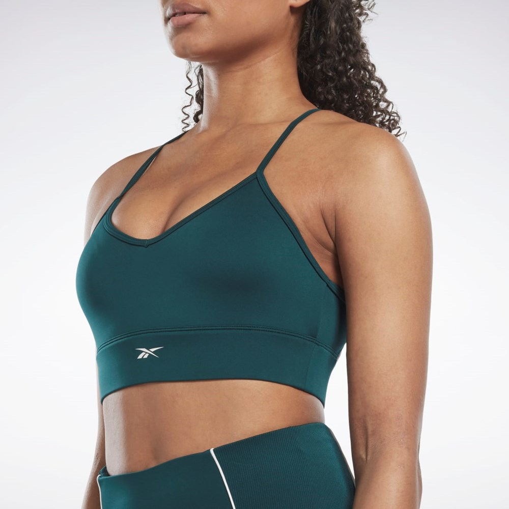 Reebok Workout Ready Sports Bra Forest Green | HI6924