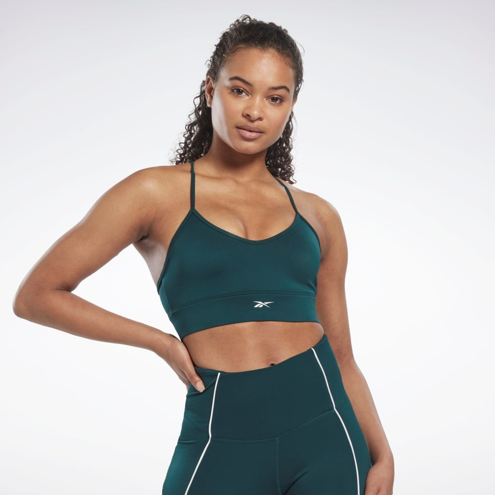 Reebok Workout Ready Sports Bra Forest Green | HI6924