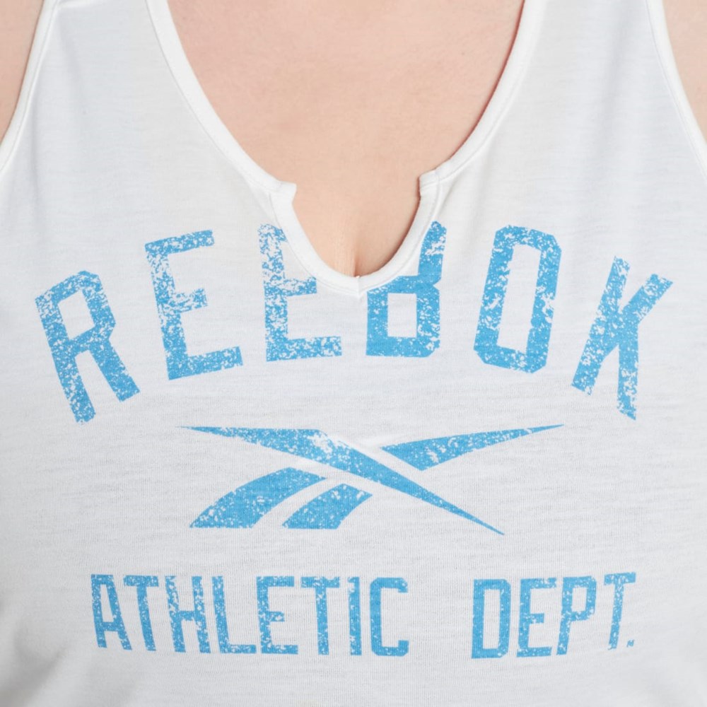 Reebok Workout Ready Supremium Big Logo Tank Top (Plus Size) White | H62515