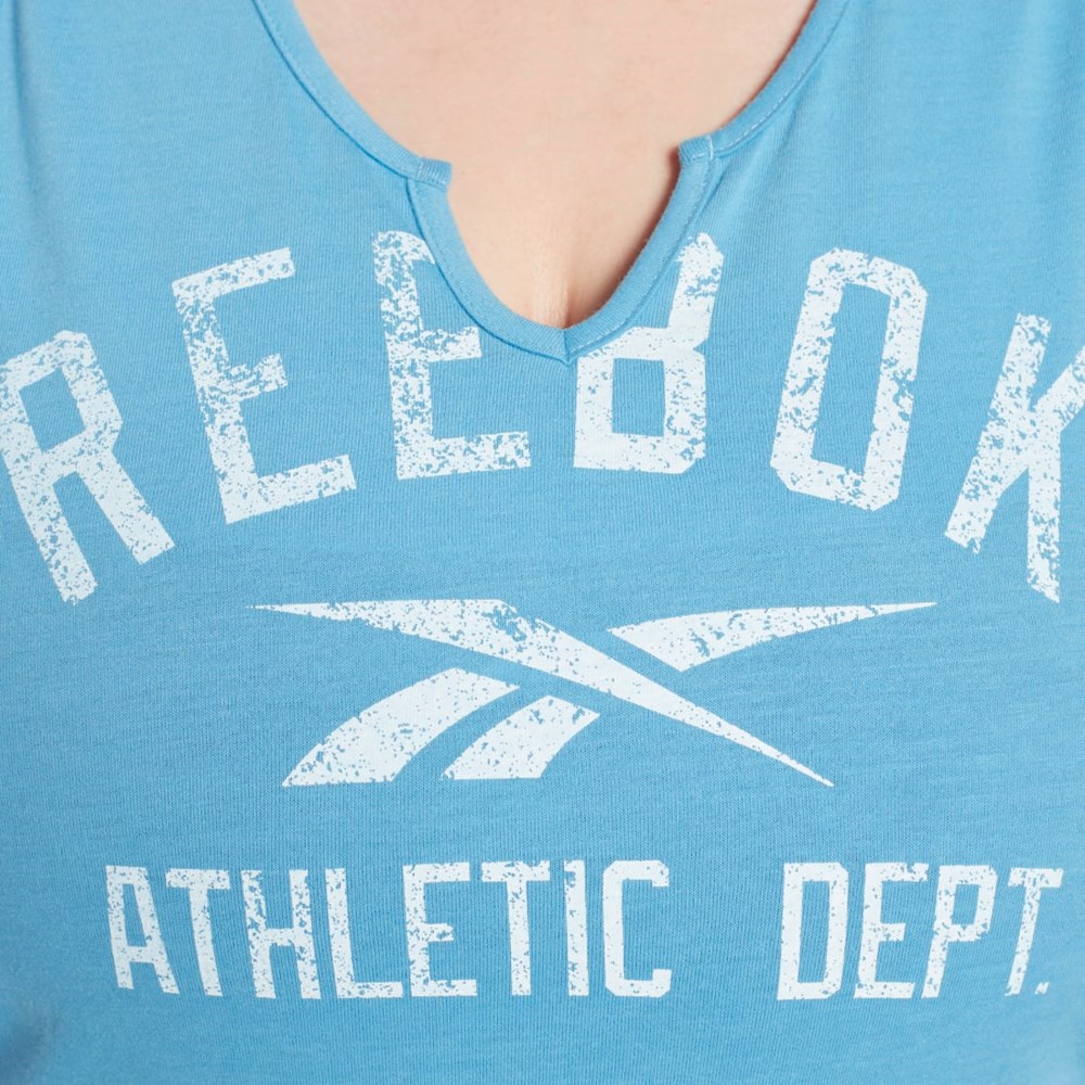 Reebok Workout Ready Supremium Big Logo Tank Top (Plus Size) Essential Blue | H62516