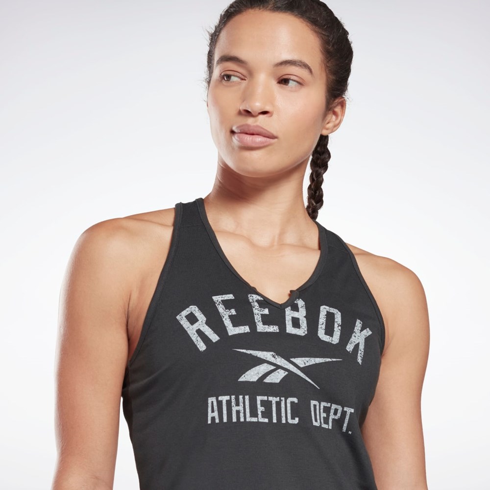 Reebok Workout Ready Supremium Big Logo Tank Top Night Black | HB1050