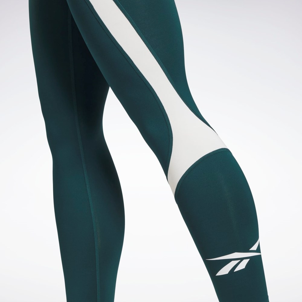 Reebok Workout Ready Vector Leggings Forest Green | HH8081