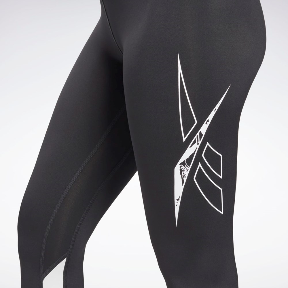 Reebok Workout Ready Vector Leggings Night Black | HB1058