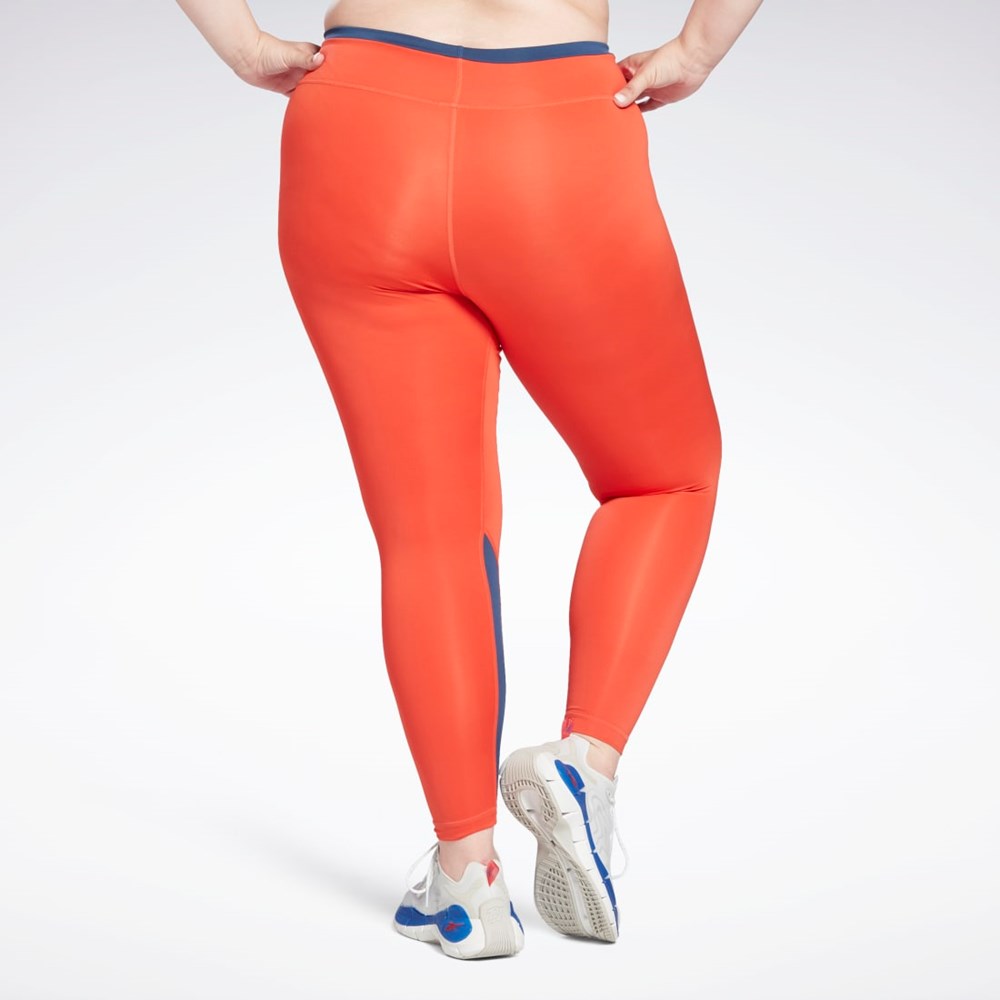 Reebok Workout Ready Vector Leggings (Plus Size) Dynamic Red | H62542