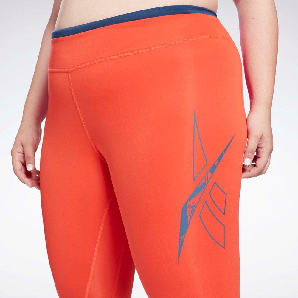 Reebok Workout Ready Vector Leggings (Plus Size) Dynamic Red | H62542