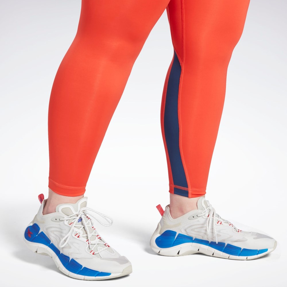 Reebok Workout Ready Vector Leggings (Plus Size) Dynamic Red | H62542