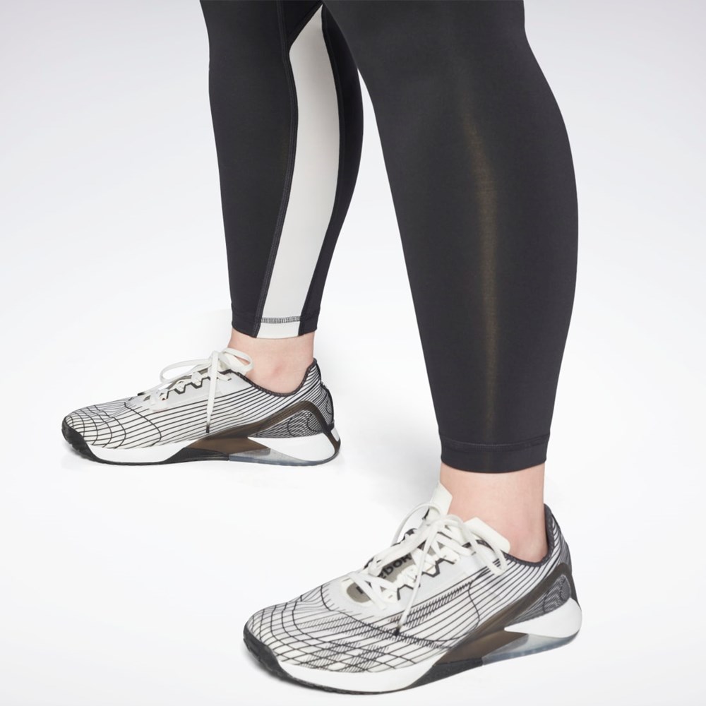 Reebok Workout Ready Vector Leggings (Plus Size) Night Black | HB6401