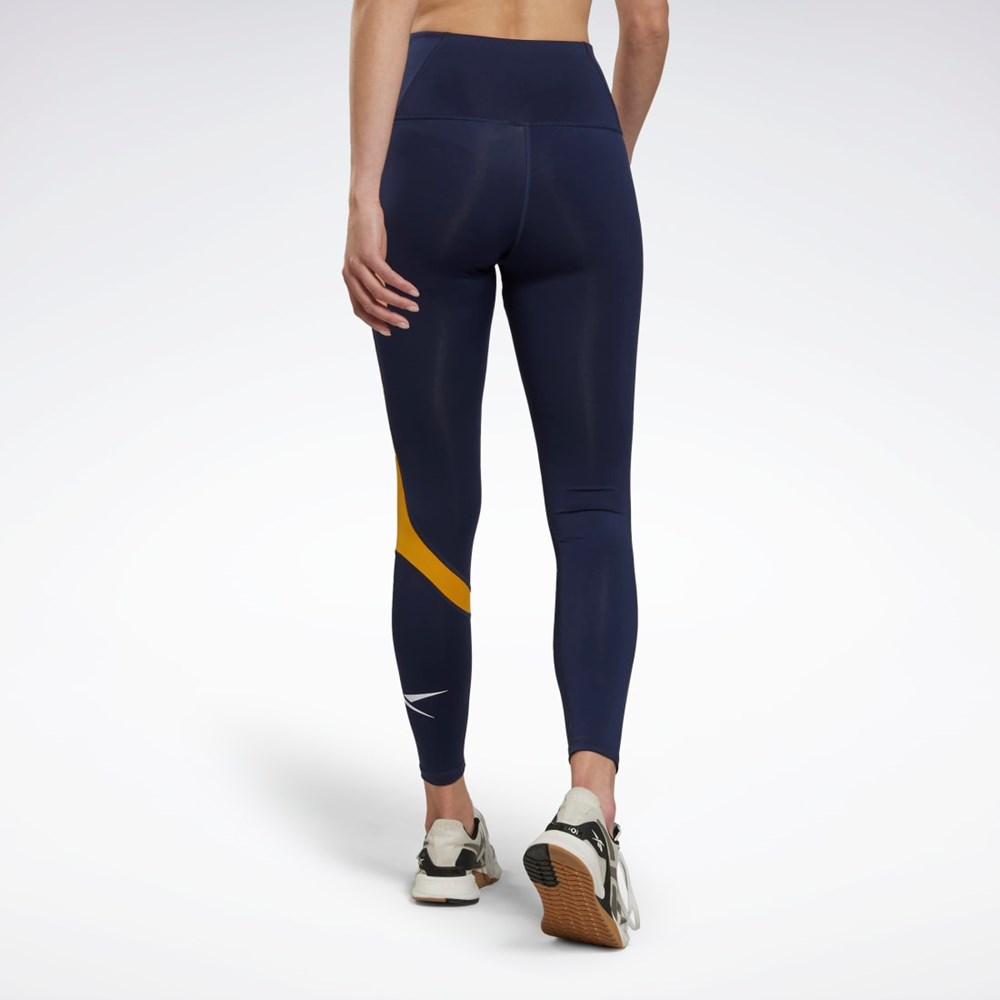 Reebok Workout Ready Vector Leggings Vector Navy | HK4781