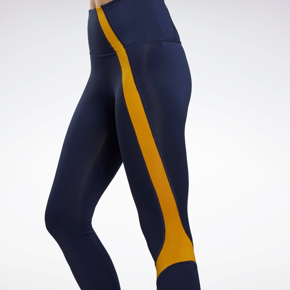 Reebok Workout Ready Vector Leggings Vector Navy | HK4781