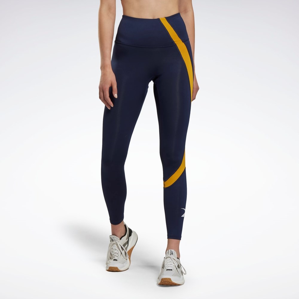 Reebok Workout Ready Vector Leggings Vector Navy | HK4781