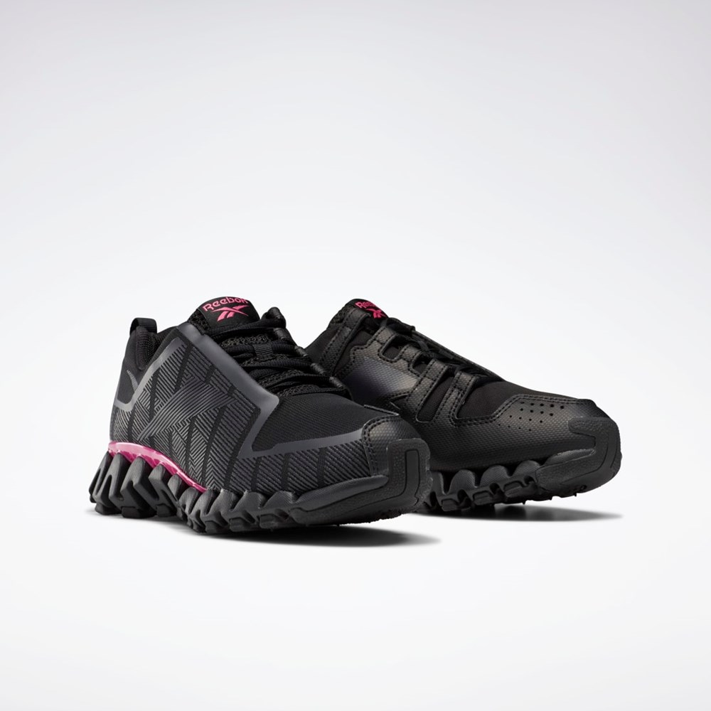 Reebok ZigWild Trail 6 Shoes Black / Cold Grey 7 / Pink | FX1439