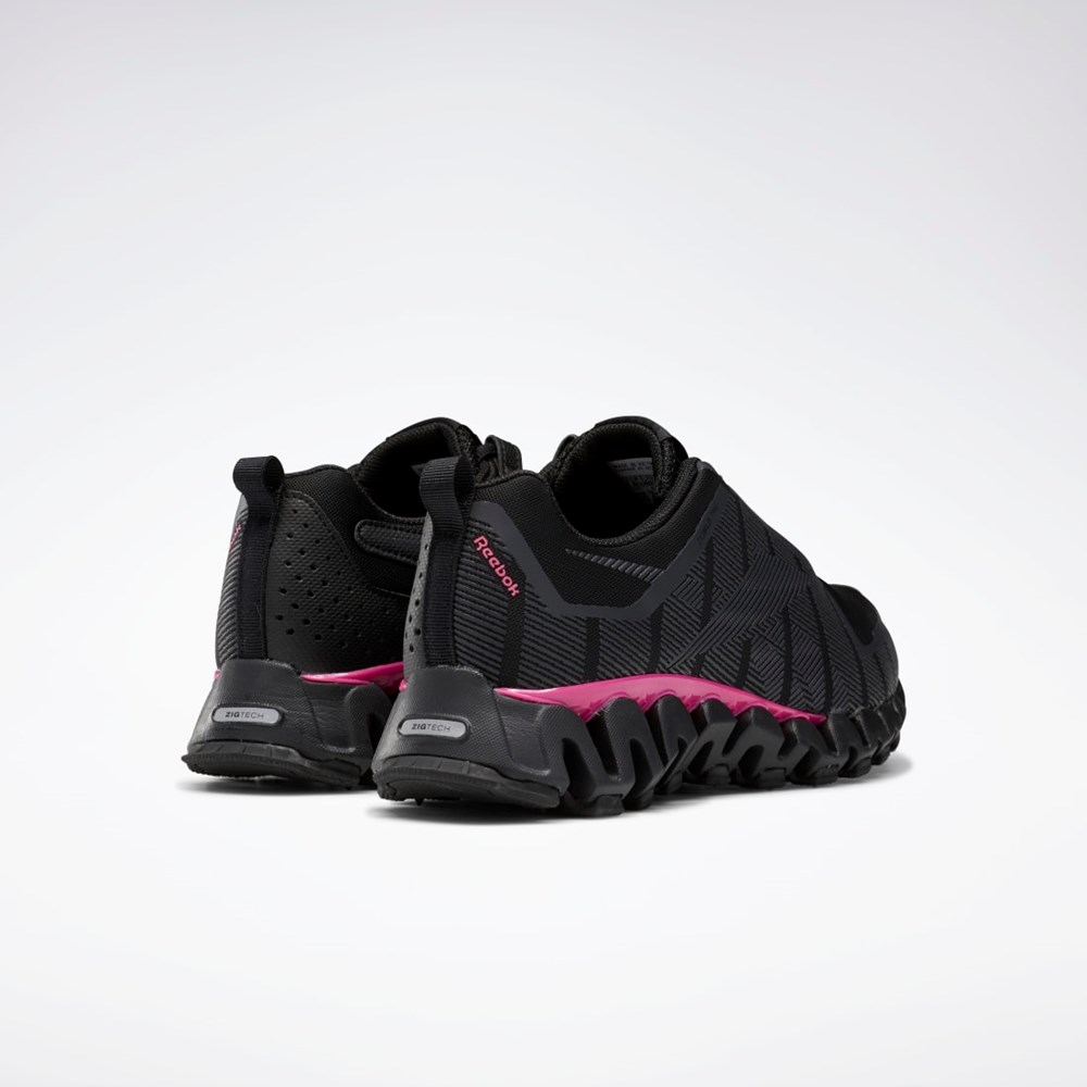 Reebok ZigWild Trail 6 Shoes Black / Cold Grey 7 / Pink | FX1439